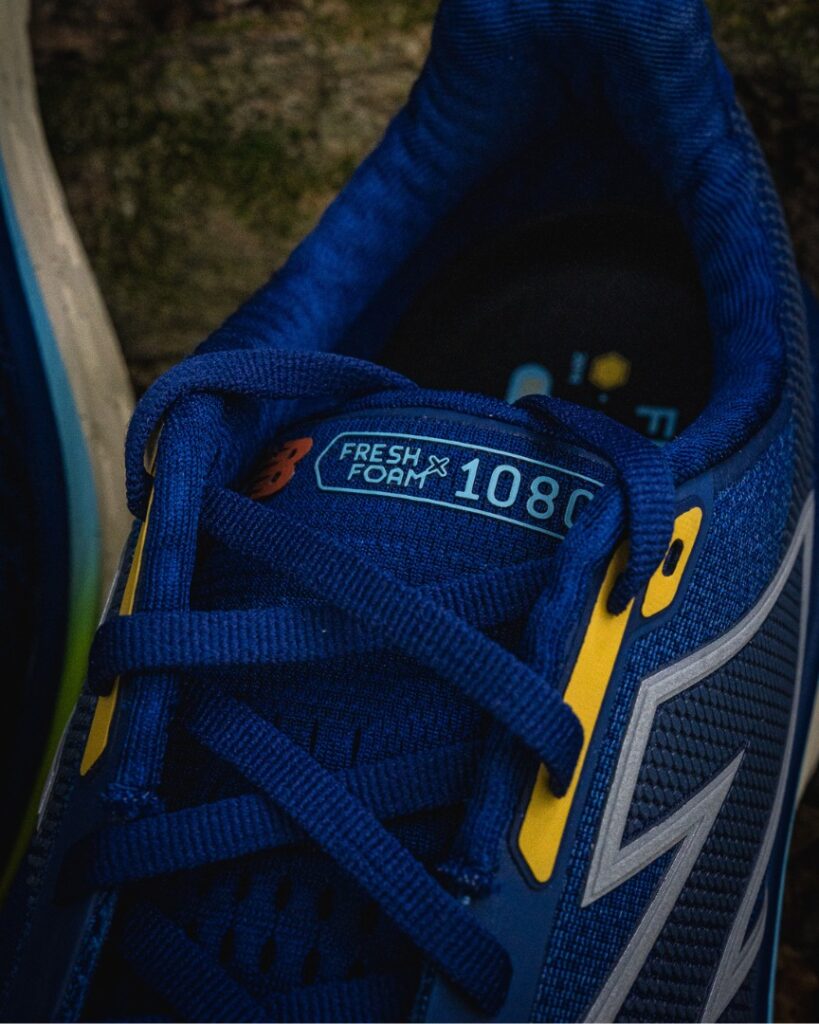 new balance 1080v14 blue shoe tongue
