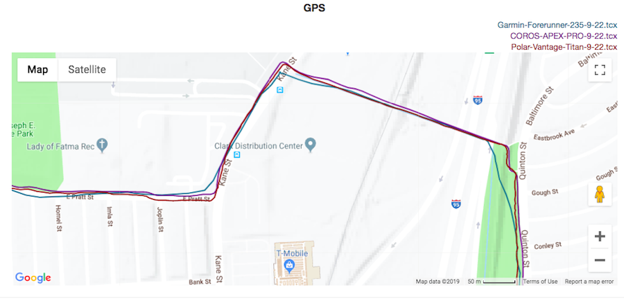 coros apex pro GPS MAP