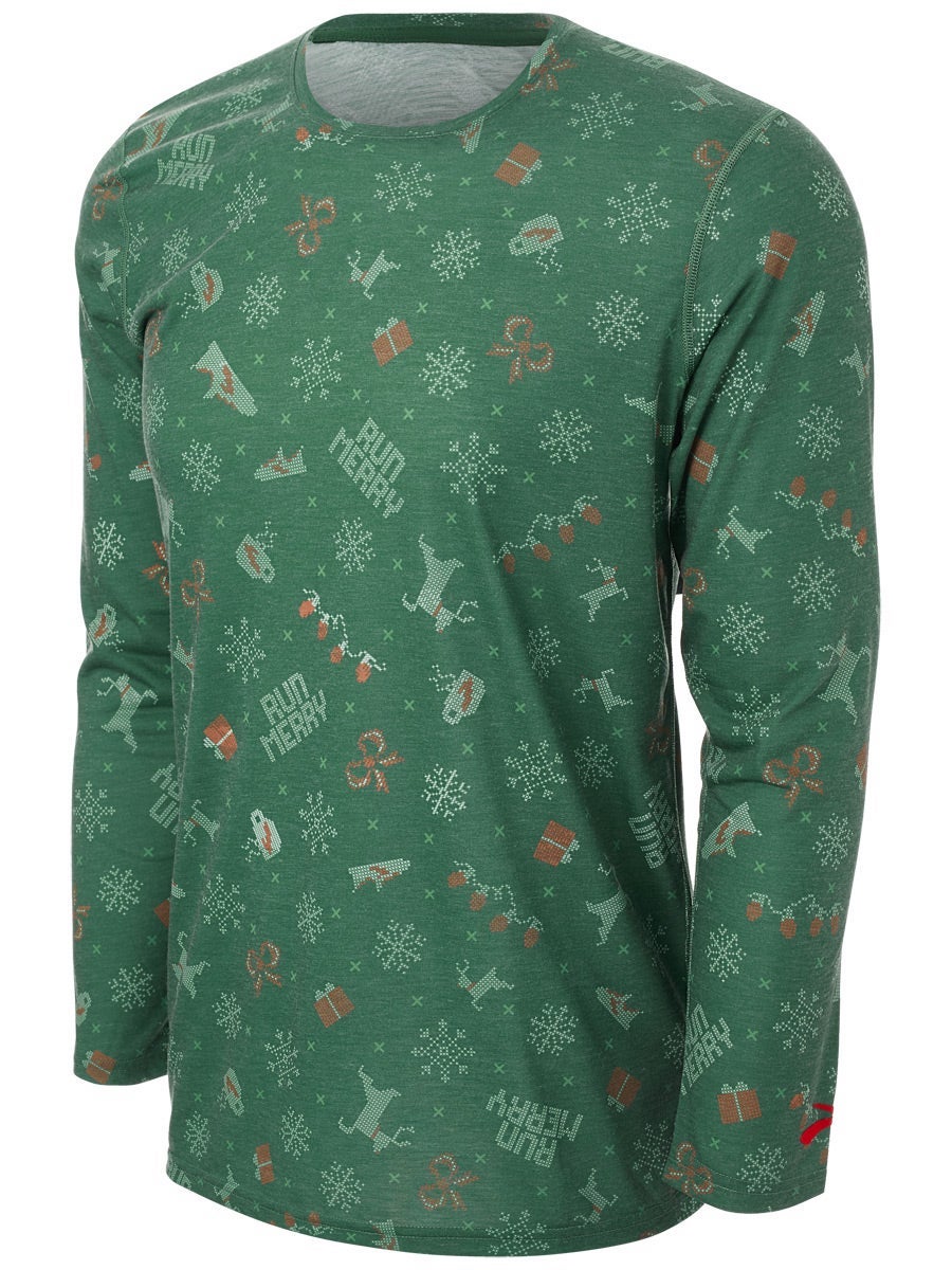 brooks christmas running shirt